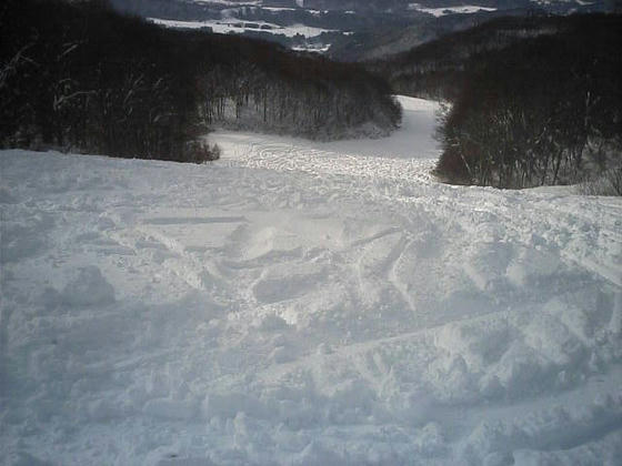 13：37こちらは水無トリプルの水無ゲレンデAコースです。上部は不整地でした