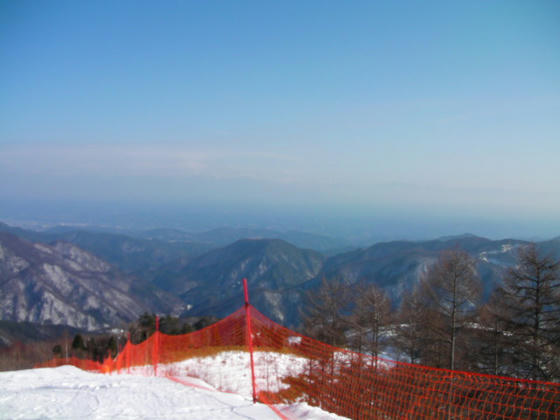 12：23　南アルプス赤石岳方向。