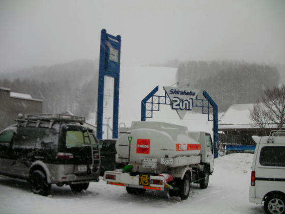 9：44　雪が降っていたので一安心