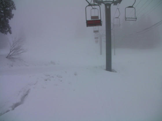 834　当間第1ロマンスリフト952ｍ　霧と雪で見通しがありませ～ん