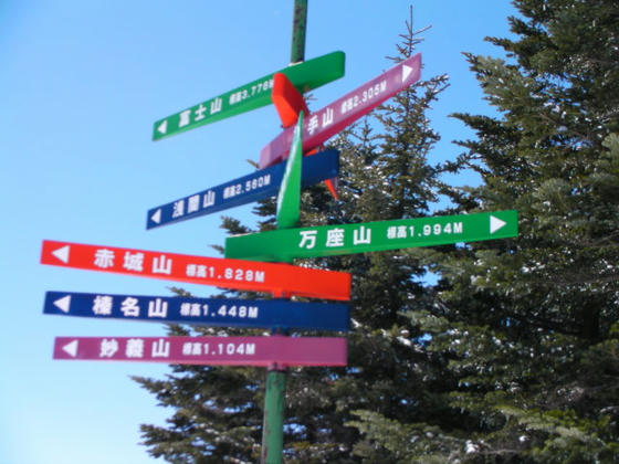 1220　山頂の山岳案内。カラフル過ぎ？