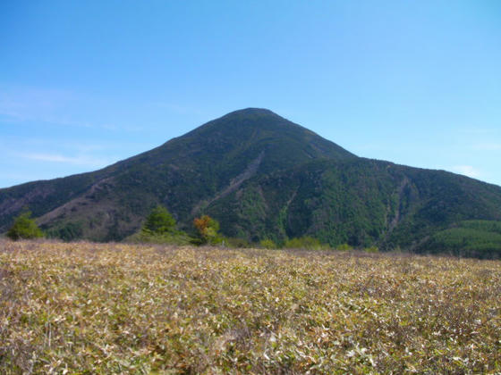 844　蓼科山。根子岳～浅間山系は蓼科山の陰で此処からは見えません