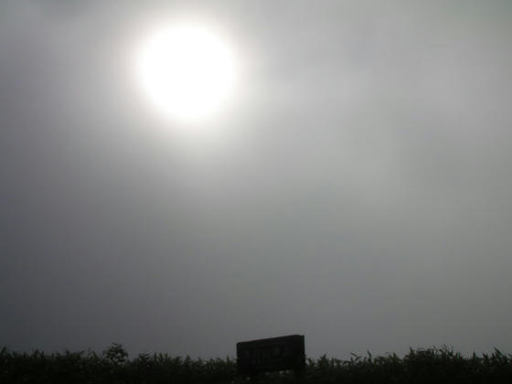 700　時折こんな感じで太陽が見えてきたので、朝食を食べながら待機してみました