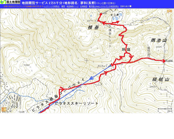 本日のルート　行動時間5時間半