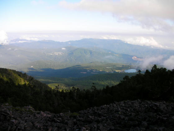 650　女神湖、エコーバレー、ブランシュ、三峰山、美ヶ原、鉢伏山辺りが確認できました
