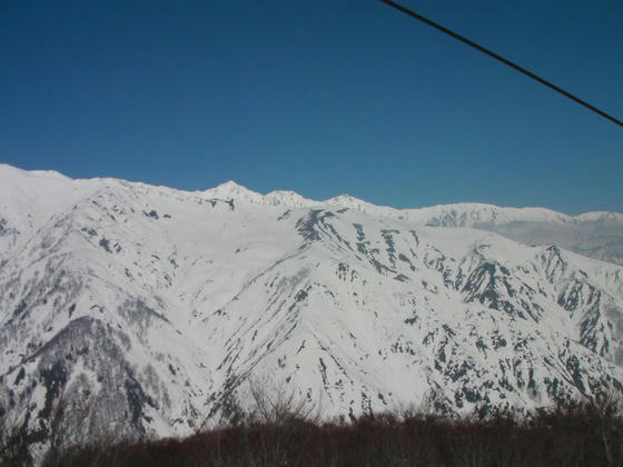 1024 唐松岳の稜線(八方尾根)の向こうに白馬三山