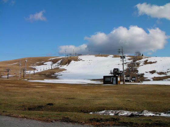 1554　廃スキー場なら無問題で滑ってしまうレベルの残雪