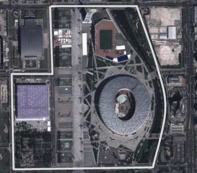 フォーミュラE北京GPコース上空からの写真
