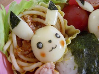 うずらピカチューキャラ弁