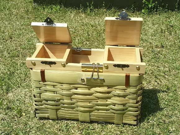 手作り竹魚籠 構想に5年製作に2か月???ここに完成 竹魚籠No17