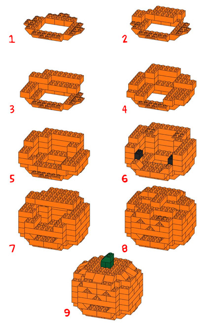 LEGOジャックランタンの作り方