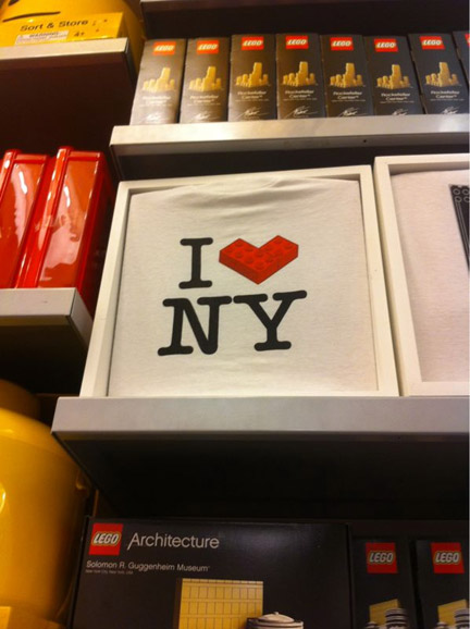 LEGOの「I ♥ NY」Tシャツ