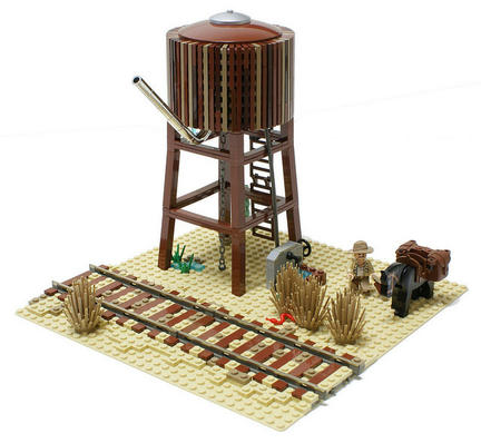 LEGOでウエスタンな給水塔