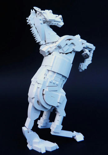 彫刻風の馬