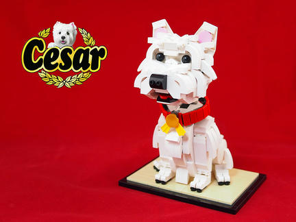 レゴでできたシーザーの犬