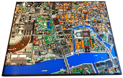 LEGOで作ったデンマークの首都コペンハーゲンの地図