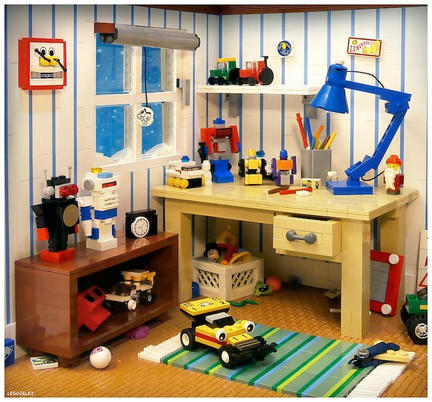 LEGOで再現された80年代の子供部屋