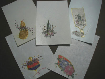 2008押し花年賀葉書