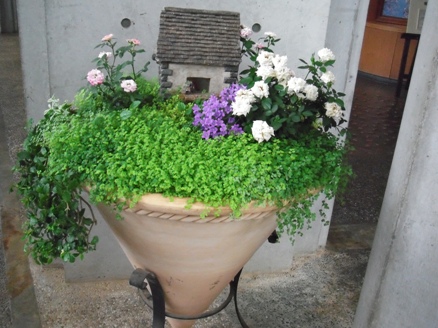 館内の寄せ植え