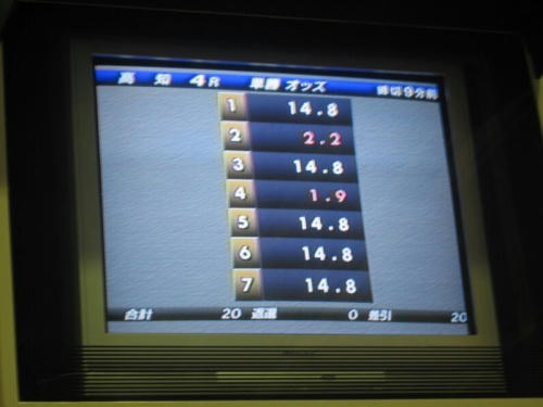高知競馬場のオッズ