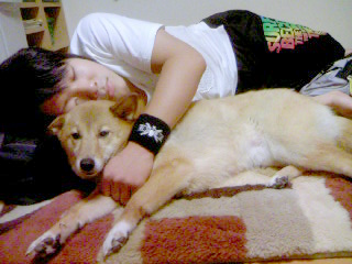 従兄弟と愛犬