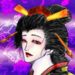 ようこそ御出でになられまして…。あちきが花魁の紫（ゆかり）でありんす…。