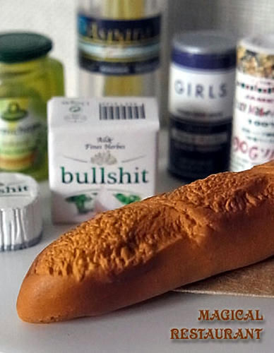 フランスパンで軽食セット