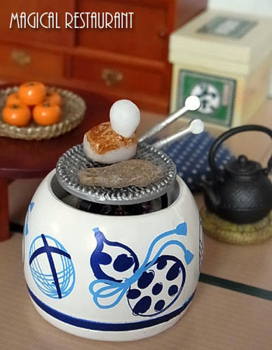火鉢でおやつ