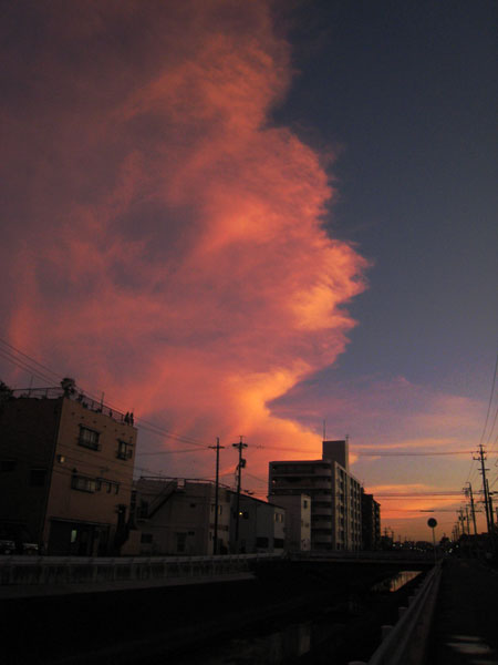 夕焼け　赤焼け
