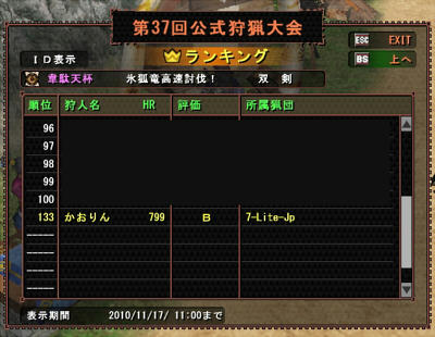 双剣だけやりました。もちょいがんばればよかったよ～。