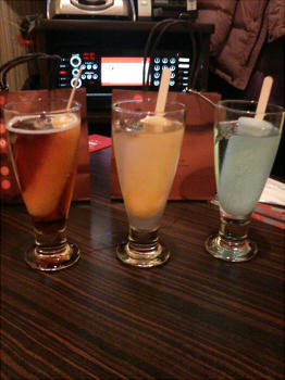 私はゆずソーダにしました。まんなかのやつね。