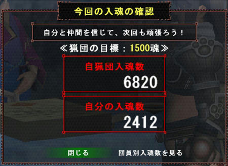 シクレを数回やっただけ、な入魂数です。たは。