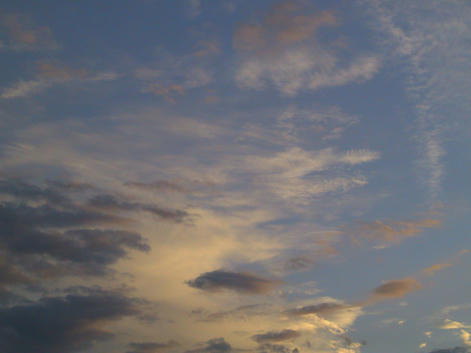 わりときれいな夕やけ雲