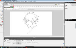 FLASH作業スクショ。