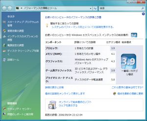 Catalyst導入後のWindowsエクスペリエンスインデックス