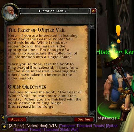 Lesson177 The Feast Of Winter Veil Wowで英語のお勉強