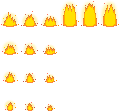 キャラチップ：火、炎