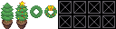 改変マップチップ：クリスマスツリーとリース