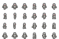 改変キャラチップ：大きな人型ロボット