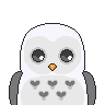 ドット絵顔グラフィック：フクロウ、ミミズク
