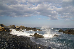 室戸の海の波しぶき