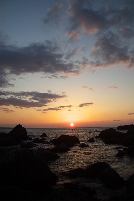 夕陽が沈む前の風景