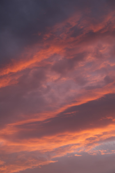 ５月２５日、高知の夕焼け空模様。