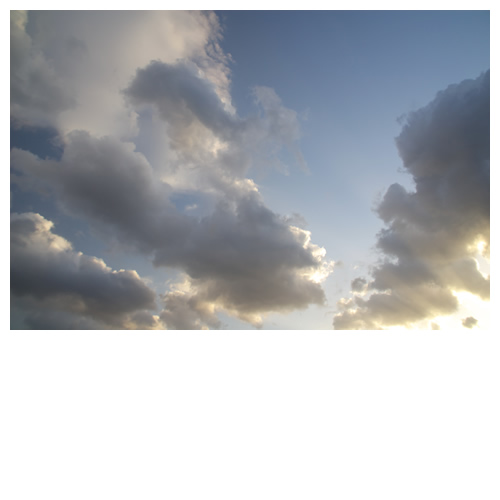 夕暮れ少し前の空模様