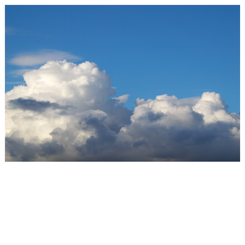 膨れ上がる夏の雲。