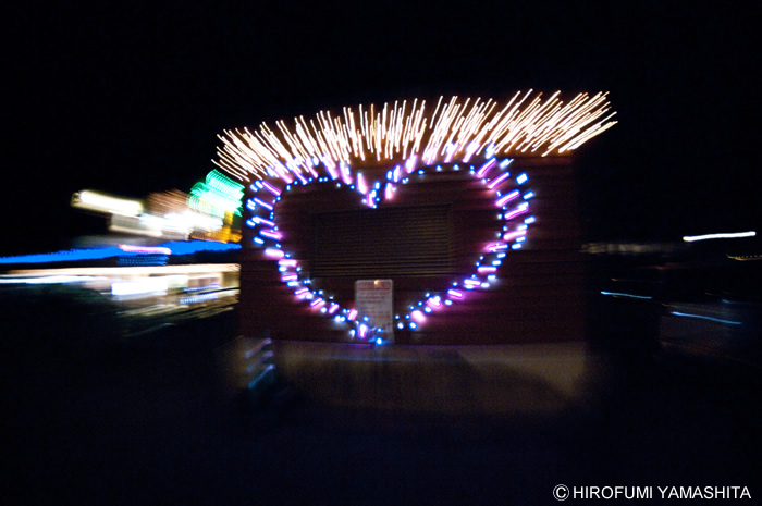 「道の駅やす」のイルミネーション？ハート