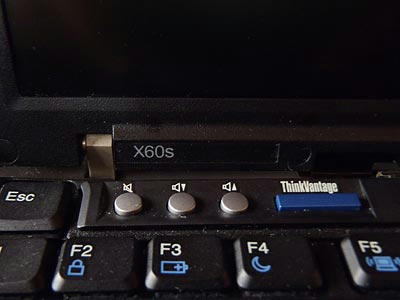 ThinkPad X60sの刻印部