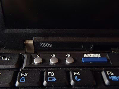 ThinkPad X60sの刻印部