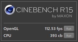LITSSVCオフ時のCINEBENCH R15