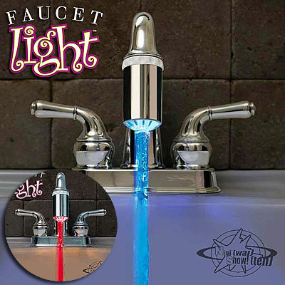 温度で超青く！超赤く光る★蛇口LEDレーザー